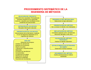 PROCEDIMIENTO SISTEMÁTICO DE LA INGENIERÍA DE MÉTODOS