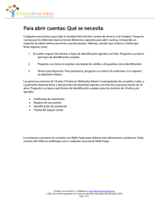 Para abrir cuentas: Que se necesita