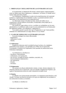 Ordenanzas y Reglamentos Locales en España