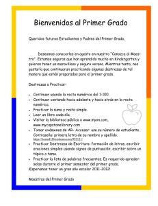 Preparación para Primer Grado: Carta a Padres