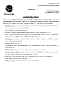 Lección 12 Acontecimientos Futuros