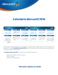 Calendario Mercantil 2016