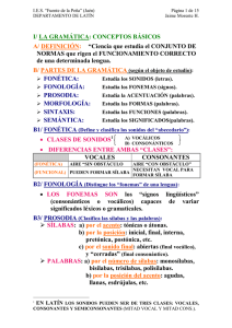 I/ LA GRAMÁTICA: CONCEPTOS BÁSICOS A/ DEFINICIÓN