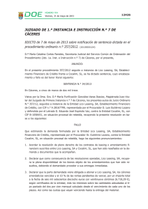 JUZGADO DE 1.ª INSTANCIA E INSTRUCCIÓN N.º 7 DE CÁCERES
