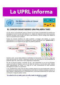 4 de febrero, Día Mundial Contra el Cancer