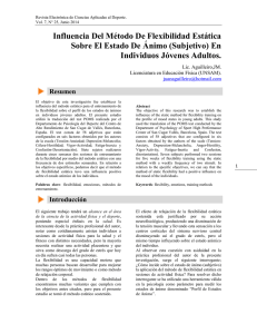Influencia Del Método De Flexibilidad Estática Sobre El Estado De