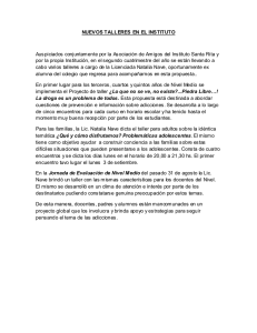 NUEVOS TALLERES EN EL INSTITUTO Auspiciados