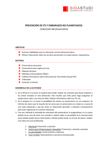 PREVENCIÓN DE ITS Y EMBARAZOS NO PLANIFICADOS