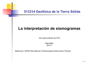 La interpretación de sismogramas