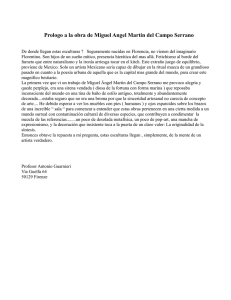 Prologo a la obra de Miguel Angel Martin del Campo Serrano