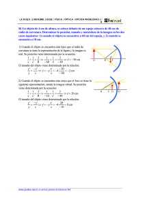 Problemas de Óptica: Espejos Cóncavos - Física LOGSE