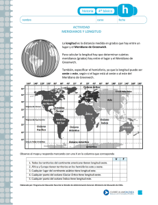 Meridianos y Longitud: Actividad de Geografía