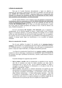 4. Redes de comunicación Para que la E pueda funcionar
