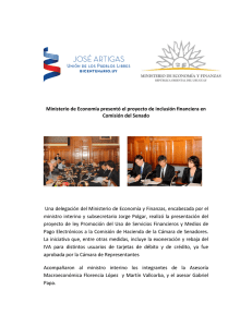 Ministerio de Economía presentó el proyecto de inclusión financiera