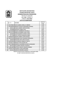 Lista de Admitidos - Administración Financiera