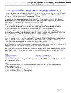 Concepción: multarán a compradores de vendedores ambulantes