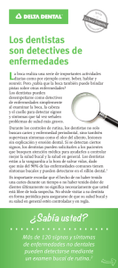 Los dentistas son detectives de enfermedades