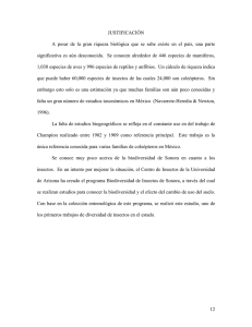 JUSTIFICACIÓN A pesar de la gran riqueza biológica que se sabe
