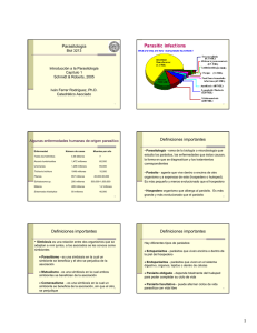 Parasitología Definiciones importantes Definiciones importantes