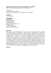 Representaciones mentales y mecanismos cognitivos