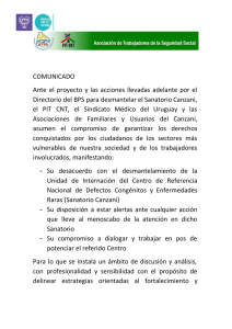COMUNICADO Ante el proyecto y las acciones llevadas adelante