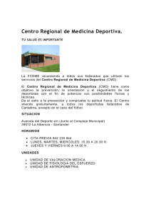 Centro Regional de Medicina Deportiva.