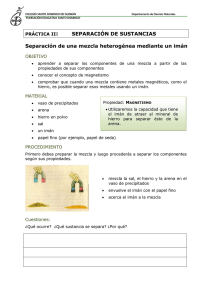 PRÁCTICA II: SEPARACIÓN DE SUSTANCIAS Separación de una