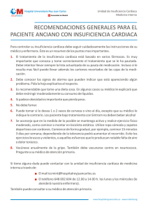 recomendaciones generales para el oaciente anciano insuficiencia