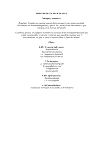 PRESUPUESTOS PROCESALES Concepto y caracteres