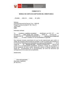 Modelo Carta Aceptación Crédito-Beca SERVIR
