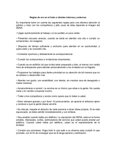 REGLAS DE ORO EN EL TRATO A CLIENTES