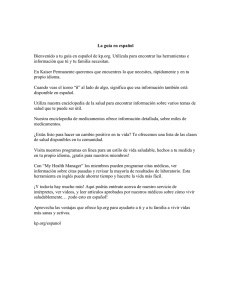 La guía en español Bienvenido a tu guía en español de kp.org