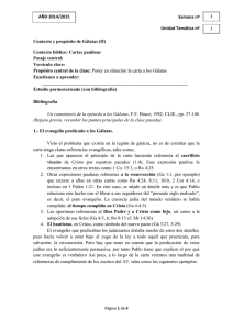 Semana nº Unidad Temática nº AÑO 2014/2015 Contexto y