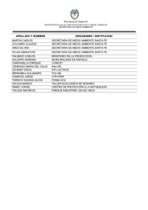 Provincia de Santa Fe APELLIDO Y NOMBRE ORGANISMO