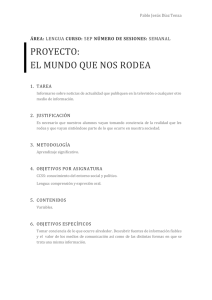 PROYECTO: EL MUNDO QUE NOS RODEA
