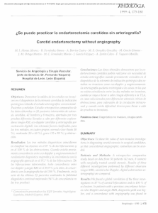 ¿Se puede practicar la endarterectomia carotídea sin arteriografía