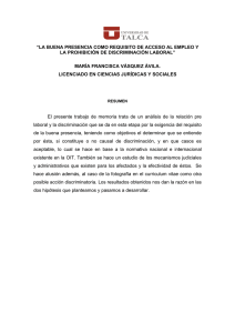 la buena presencia como requisito de acceso al empleo y la
