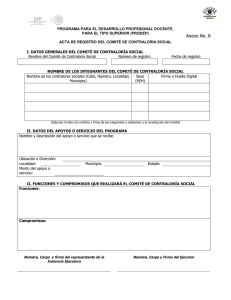 Acta de Registro Comité Contraloría Social PRODEP