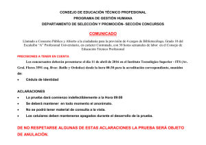 Más información y listado de concursantes