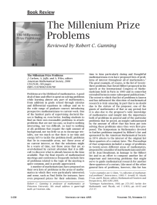 The Millenium Prize Problems - American Mathematical Society