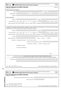 Acta de testimonio de última voluntad