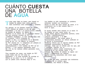 CUÁNTO CUESTA UNA BOTELLA DE AGUA