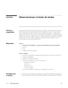Observaciones a través de lentes