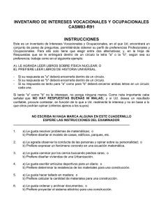 Inventario de Intereses Vocacionales y Ocupacionales