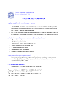 cuestionario de aeróbica