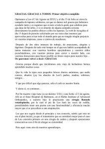 GRACIAS. GRACIAS A TODOS: Primer objetivo cumplido Operamos