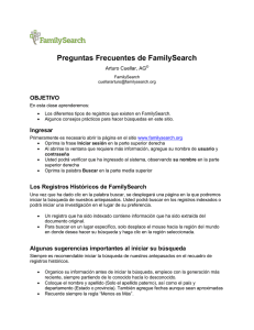 Preguntas Frecuentes de FamilySearch