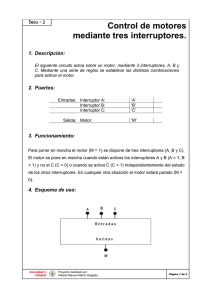 Control de motores mediante tres interruptores.
