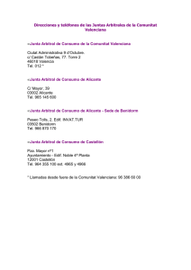 Juntas Arbitrales de la Comunitat Valenciana.