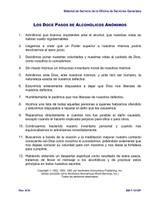 Los Doce Pasos de Alcohólicos Anónimos